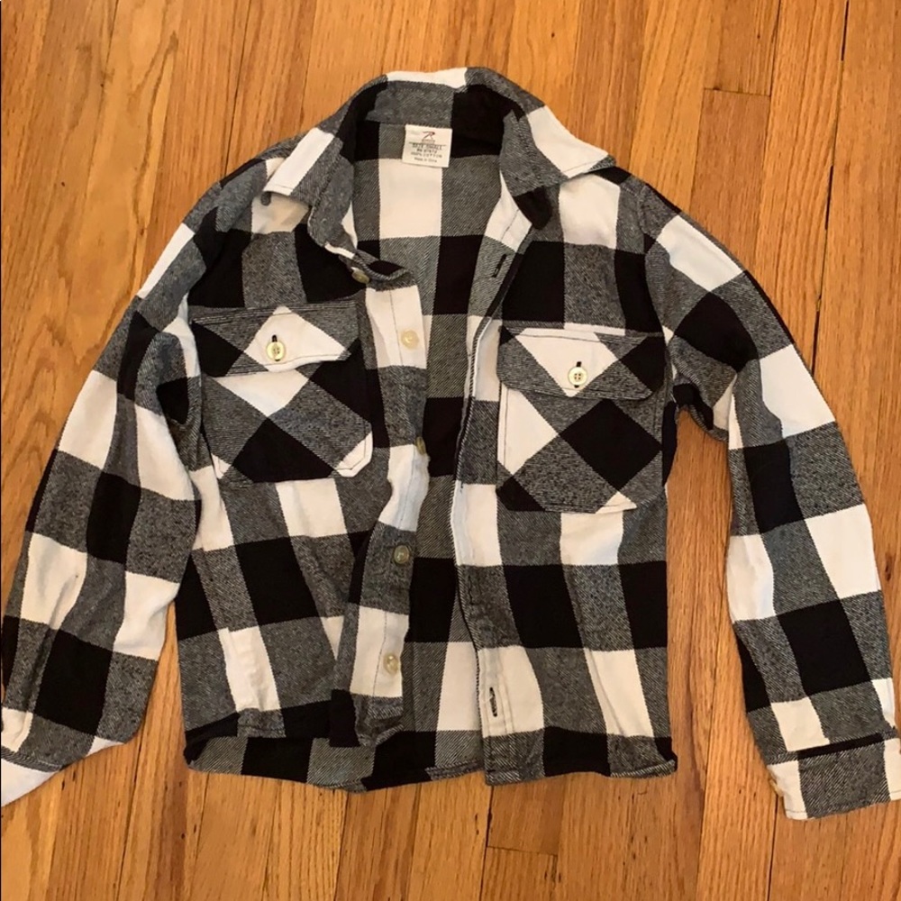 Black and white flannel